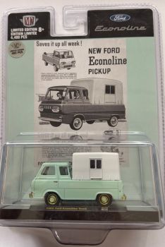 M2M-31500-HS16-DORE - Camioneta Ford Econoline de 1965, verde menta con llantas doradas, todavía en su blíster.