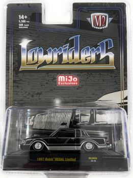 M2M-31500-MJS69 - BUICK Regal Limited 1987 negro LOWRIDERS en blíster