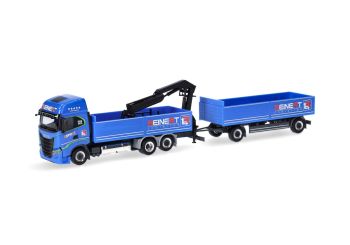 HER315265 - IVECO S-Way 6x2 con grúa de carga y remolque de 1+1 ejes REINERT LOGISTIC