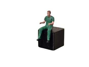 ATLAN32098_VERTF - Conductor con pantalon y camiseta verde oscuro