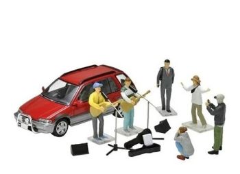 TOM325239 - Música callejera con HONDA Civic Shuttle rojo y accesorios