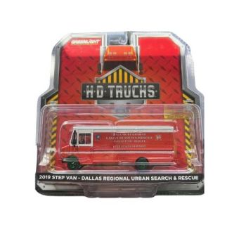 GREEN33250-BVERT - STEP Van 2019 Departamento de Bomberos de Dallas con ruedas verdes H.D TRUCKS en blister