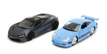 JAD34250 - PORSCHE 996 GT3 RS Azul y McLAREN 720S Negro RÁPIDOS Y FURIOOS