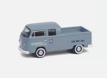 GREEN36110-D - 1978 VOLKSWAGEN Tipo 2 Doble Cabina Pick-up gris de la serie CLUB VEE-DUB en blister