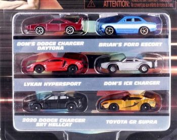 JAD36680 - Pack de 6 coches de RÁPIDOS Y FURIOOS