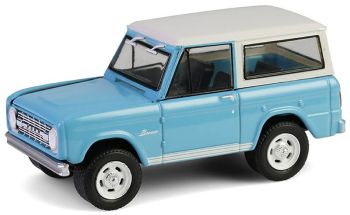 GREEN37320-A - FORD Bronco Custom SUV 1966 azul turquesa de la serie BARRETT JACKSON (en blíster)