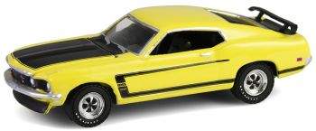 GREEN37320-B - FORD Mustang Boss 302 1969 amarillo de la serie BARRETT JACKSON (en blíster)