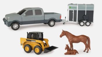ERT37656-SKID - Camioneta con minicargador JOHN DEERE y caballos