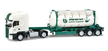 HER302401 - SCANIA R09 Topline con remolque portacontenedores LANFER