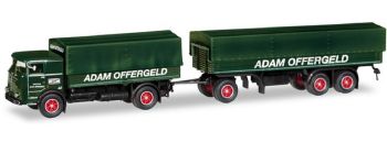 HER310871 - BÜSSING LU 11/16 Porta lonas 4x2 y remolque lona 1 + 2 ejes ADAM OFFERGELD