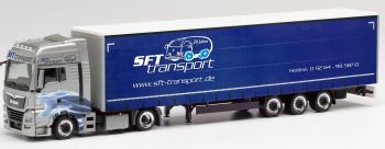 HER311816 - MAN TGX XXL 4x2 con remolque de lona 3 Ejes SFT Transport