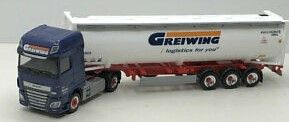 HER312004 - DAF XF SSC 4x2 con portacontenedores y contenedor cisterna 3 ejes GREIWING