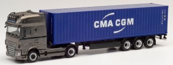 HER312042 - DAF XF SSC 4x2 HÖLZEL con portacontenedores y contenedor CMA/CGM de 40 pies