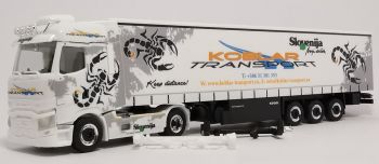 HER312073 - RENAULT T 4x2 con remolque lona 3 Ejes Transporte KOBLAR