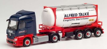 HER312868 - MERCEDES Actros S 4x2 con portacontenedores y contenedor cisterna ALFRED TALKE