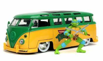 JAD31786 - VOLKSWAGEN Autobús TORTUES NINJA con estatuilla Leonardo