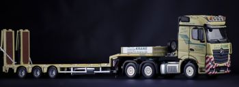 IMC32-0124 - MERCEDES Actos BigSpace 6x4 con NOOTEBOOM 3 ejes HN KRANE góndola rebajada