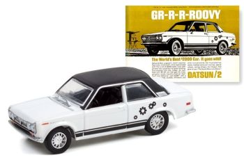 GREEN39090-A - DATSUN 510 1969 de la serie VINTAGE AD CARS en blister