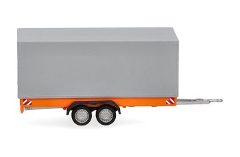 HER055468 - Remolque de 2 ejes, 7,5 t, naranja y gris