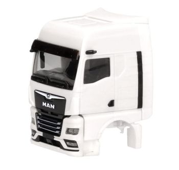HER086332 - MAN TGX GX, cabina con deflectores y cámara retrovisora, blanca — 2 piezas para montar