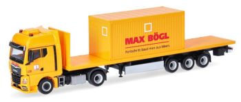 HER318556 - MAN TGX GX 4x2 con plataforma de 3 ejes y contenedor MAX BOGL