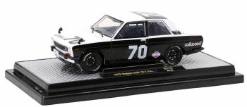 M2M-40300-114B - DATSUN 510 #70 1970 Blanco y negro WILWOOD