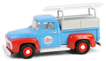 GREEN41175-B - FORD F-100 1956 con cajas de herramientas y escaleras de la serie CHEVRON SPECIAL en blíster