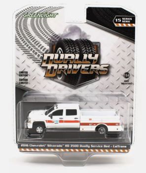 GREEN46150-C - CHEVROLET Silverado HD 3500 Dually Service 2016 - CALTRANS de la serie DUALLY DRIVERS en blister