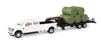ERT46631 - FORD F-350 con remolque de cuello de cisne y balas