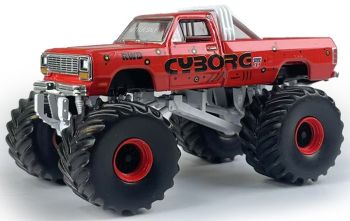 GREEN49160-E - DODGE Ram D250 1990 Monster truck - CYBORG de la serie KINGS OF CRUNCH en blíster