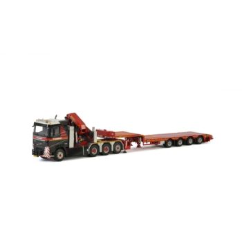 WSI410330 - VOLVO FH4 8x4 con grúa de descarga PALFINGER y plataforma de 4 ejes MAMMOET