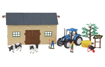 JAM460533 - Juego de granja con NEW HOLLAND T5.120 y vacas