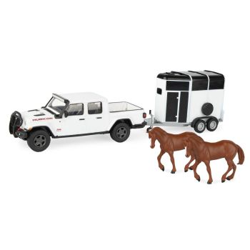 ERT47366 - JEEP Gladiator Rubicon con furgoneta y caballos