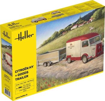 HEL50331 - CITROEN HY con remolque de mercancías para montar y pintar