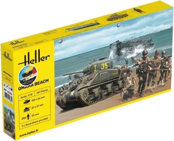 HEL52332 - Kit de inicio con pintura y accesorios - Omaha Beach para montar