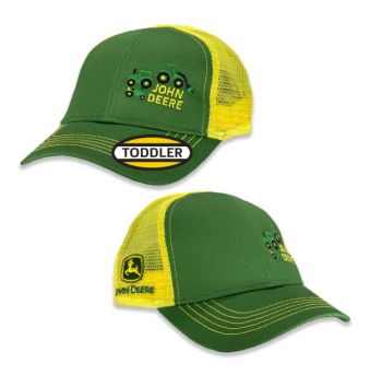 MC53080542GR - Gorra de malla verde y amarilla JOHN DEERE para niños