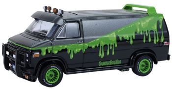 GREEN54120-A - GMC Vandura negro de 1983 - Petey Da Fool de la serie Garbage Pail Kids, todavía en su embalaje original.