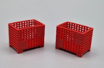 MSM5471/05 - cajas palet de malla metálica roja - L.24 x W.16 x H.19,4 mm