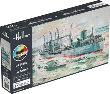 HEL55050 - Kit de iniciación con pintura y accesorios – Buques La Seine y La Saône