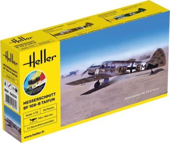 HEL56231 - Kit de inicio con pintura y accesorios - MESSERSCHMITT BF 108 B Taifun (requiere montaje)