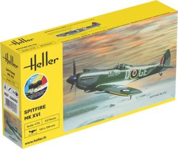 HEL56282 - Kit de inicio con pintura y accesorios - SPITFIRE MK XVI para montar