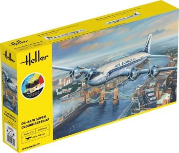 HEL56315 - Kit de inicio con pintura y accesorios - DOUGLAS DC6 Super Cloudmaster AIR France para montar