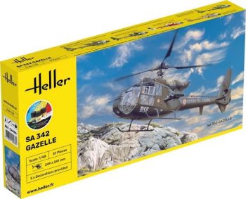 HEL56486 - Kit de inicio con pintura y accesorios - Helicóptero GAZELLE SA 342 para montar