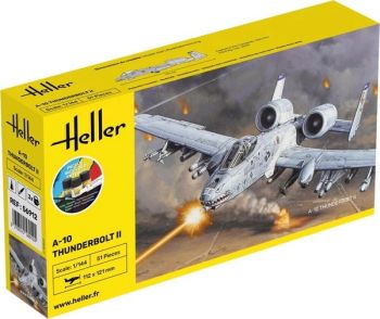 HEL56912 - Kit de inicio con pintura y accesorios - Avión militar FAIRCHILD A-10 Thunderbolt II