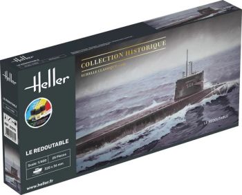 HEL57075 - Kit de inicio con pintura y accesorios - Submarino Redoutable U-Boat S/M