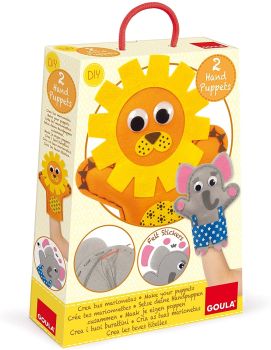 GOA52029 - Kit de 2 títeres Elefante y León
