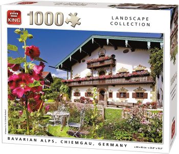 KING55854 - Rompecabezas de 1000 piezas Alpes bávaros en Alemania