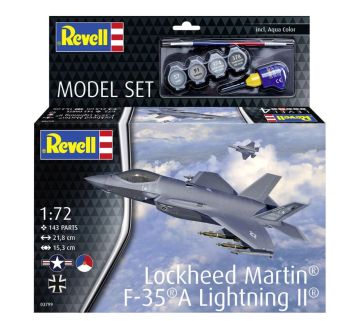 REV63799 - MODEL SET - Avión de combate LOCKHEED Martin F-35A Lightning II para montar con pintura
