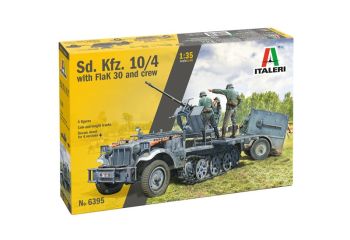 ITA6395 - Vehículo militar Sd.kfz 10/4 con Flak 30 y tripulación para montar y pintar
