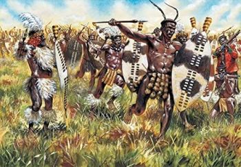 ITA6051 - Guerreros zulúes para pintar